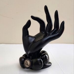 Handmade Large Black Marble Beaded Bracelet